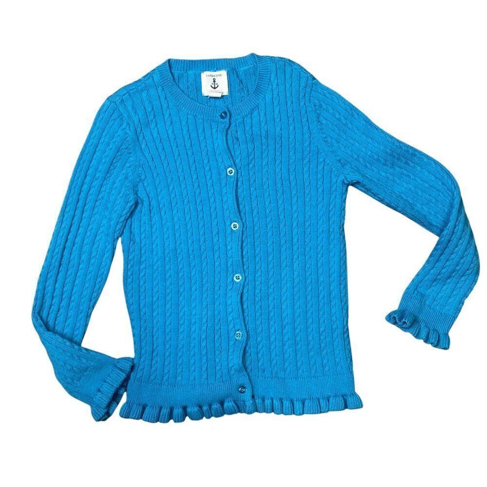 Lands' End Kids Blue Sweater Size Large 6X